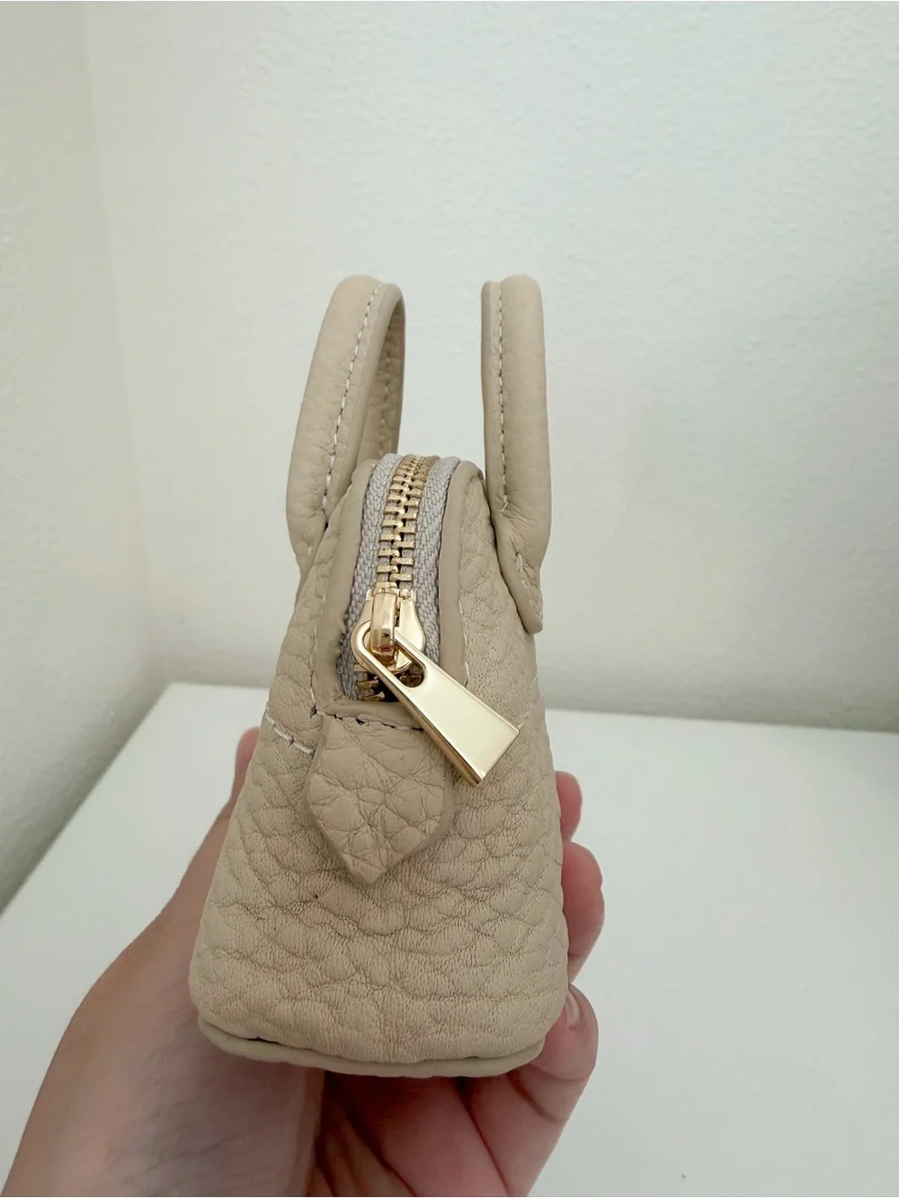 Handmade Top Grain Leather Mini Bag Charm
